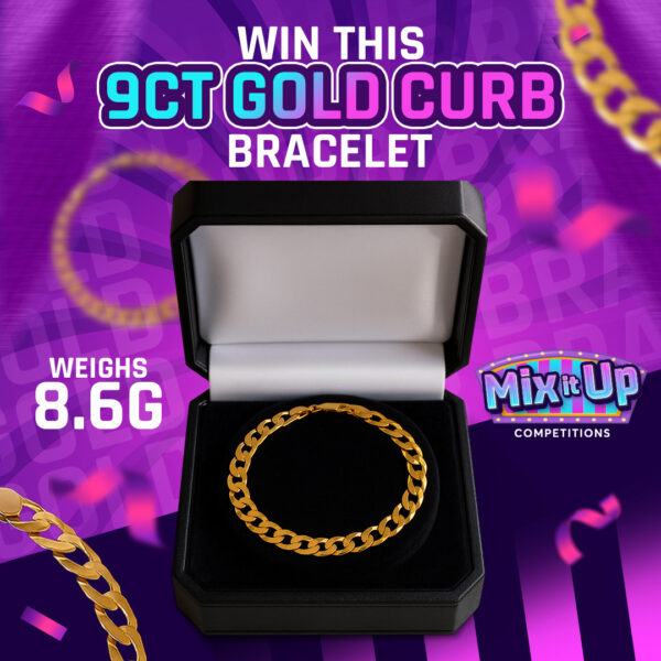 9CT GOLD CURB BRACLET